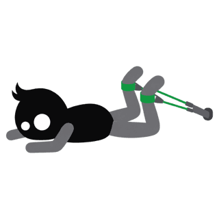 Illustration of the Band Leg Curl