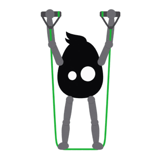 Illustration of the Band Overhead Press