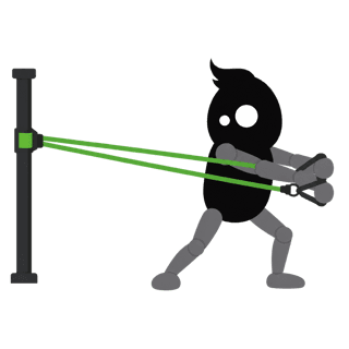 Illustration of the Band Pallof Press