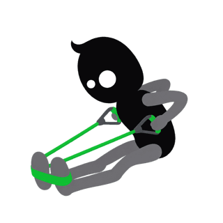 Illustration of the Band Seated Row