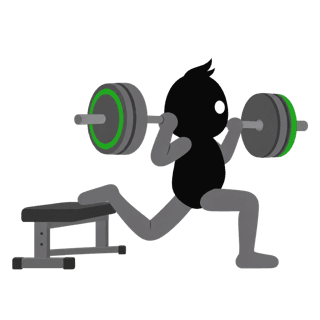 Illustration of the Barbell Bulgarian Split Squat