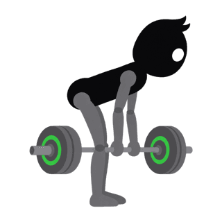 Illustration of the Barbell Glute Bridge