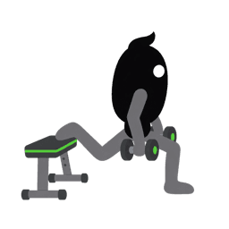 Illustration of the Dumbbell Bulgarian Split Squat