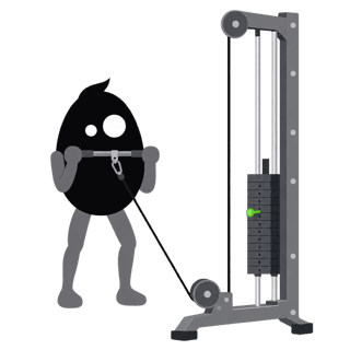 Illustration of the Cable Curl: Tension never drops - stop an inch short of the shoulders and go straight back down.