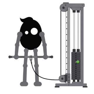 Illustration of the Cable Shrug
