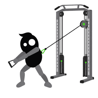 Illustration of the Cable Woodchop