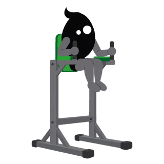 Illustration of the Captain's Chair Knee Raise