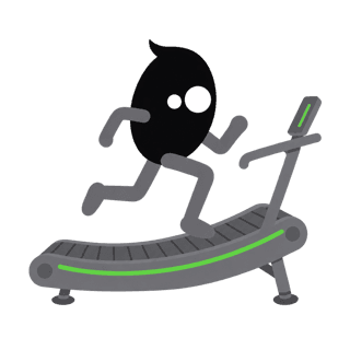 Illustration of the Curved Treadmill Push