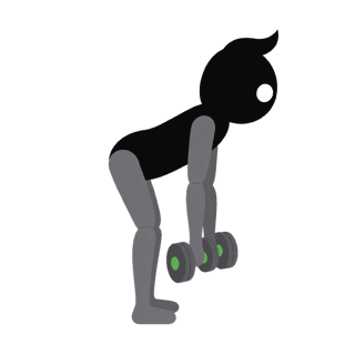 Illustration of the Dumbbell Deadlift