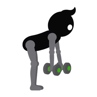 Illustration of the Dumbbell Glute Bridge