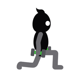 Illustration of the Dumbbell Reverse Lunge