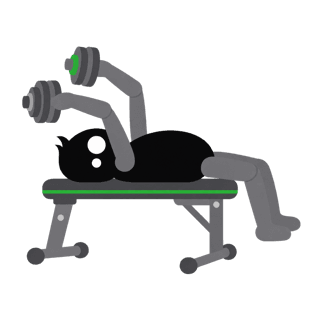 Illustration of the Dumbbell Skullcrusher