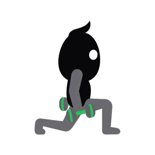 Illustration of the Dumbbell Split Squat