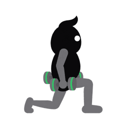 Illustration of the Dumbbell Walking Lunge