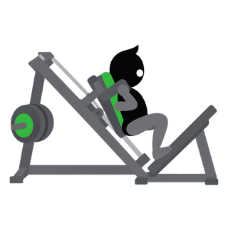 Illustration of the Machine Hack Squat