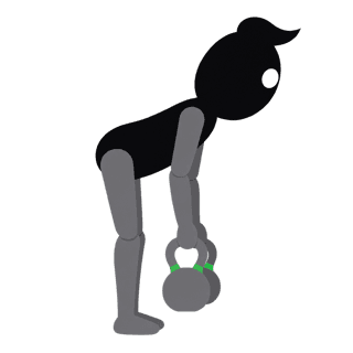 Illustration of the Kettlebell Deadlift