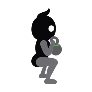 Illustration of the Kettlebell Goblet Squat