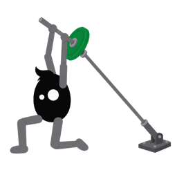 Illustration of the Half-Kneeling Landmine Press