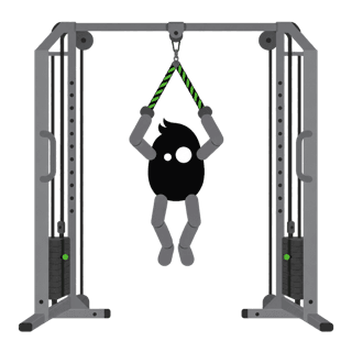 Illustration of the Rope Straight-Arm Pulldown