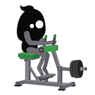 Illustration of the Seated Calf Raise