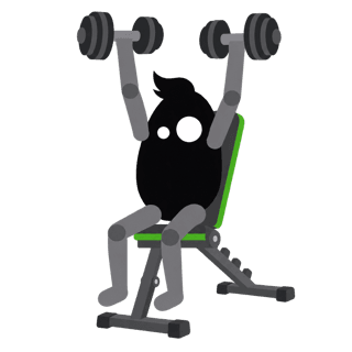 Illustration of the Seated Dumbbell Shoulder Press