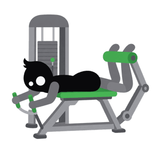 Illustration of the Seated Leg Curl