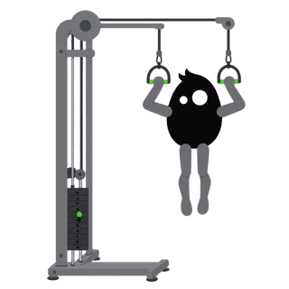 Illustration of the Single-Arm Straight-Arm Pulldown