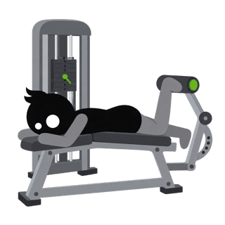 Illustration of the Single-Leg Lying Curl