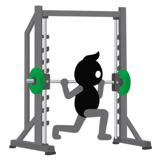 Illustration of the Smith Machine Lunge