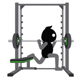 Illustration of the Smith Machine Split Squat
