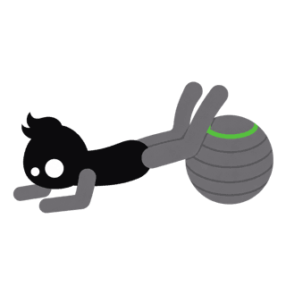 Illustration of the Stability Ball Leg Curl