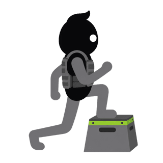 Illustration of the Weighted Vest Step-Up