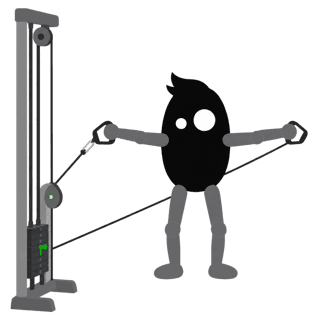 Illustration of the Cable Lateral Raise