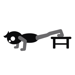 Illustration of the Feet-Elevated Push-Up