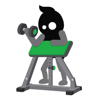 Illustration of the Single-Arm Dumbbell Preacher Curl