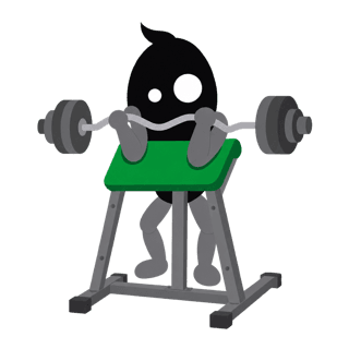 Illustration of the EZ-Bar Preacher Curl