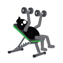 Illustration of the Incline Dumbbell Press