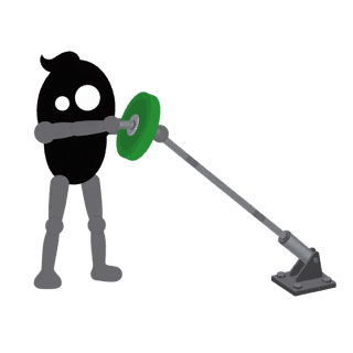 Illustration of the Landmine Front Raise