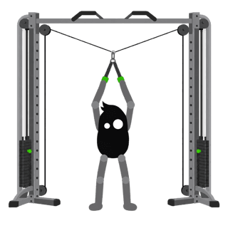 Illustration of the Overhead Cable Triceps Extension