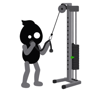 Illustration of the Rope Hammer Curl